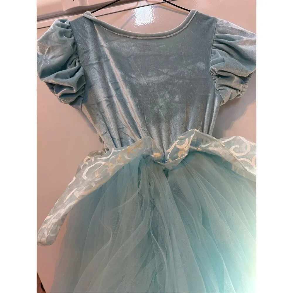 Cinderella Dress Blue with necklace | Toddler girl Size 4-5